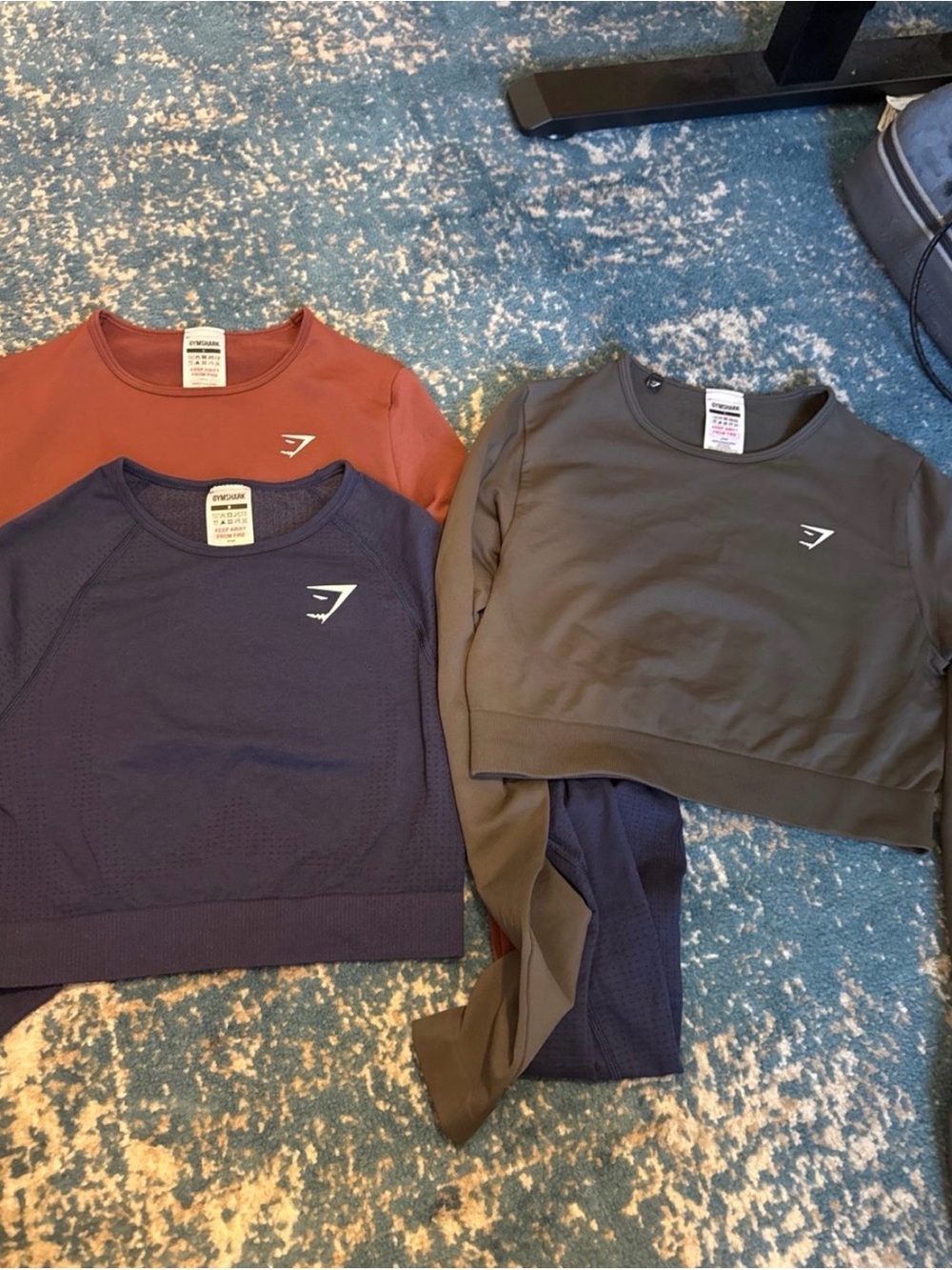 Gymshark Women’s Cropped Muscle Tees in Navy, Olive, Rust